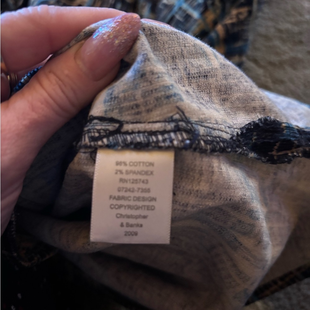 Christopher & Banks Blue and Brown Patterned Shirt - Picture 5 of 8